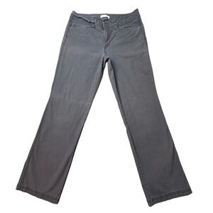 Dockers Pants Womens 10 Gray Straight Leg Mid Rise Flap Pocket Casual Chinos
